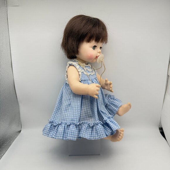 Madame Alexander Sweet Tears Doll #3627 Original Pacifier Blue Gingham Dress - Picture 7 of 12